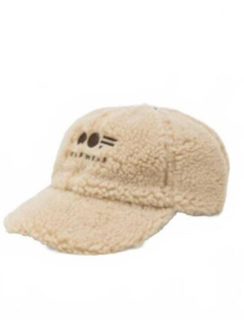 OOFWEAR Plush Sherpa Adorable Ladies Baseball Cap - Cream